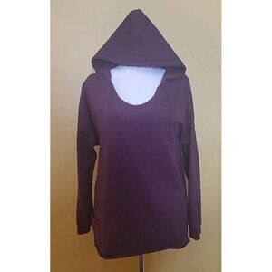 Wild Palms Womens Adjustable‎ Hooded Sweatshirt Xl Burgundy Purple Pocket Cotton